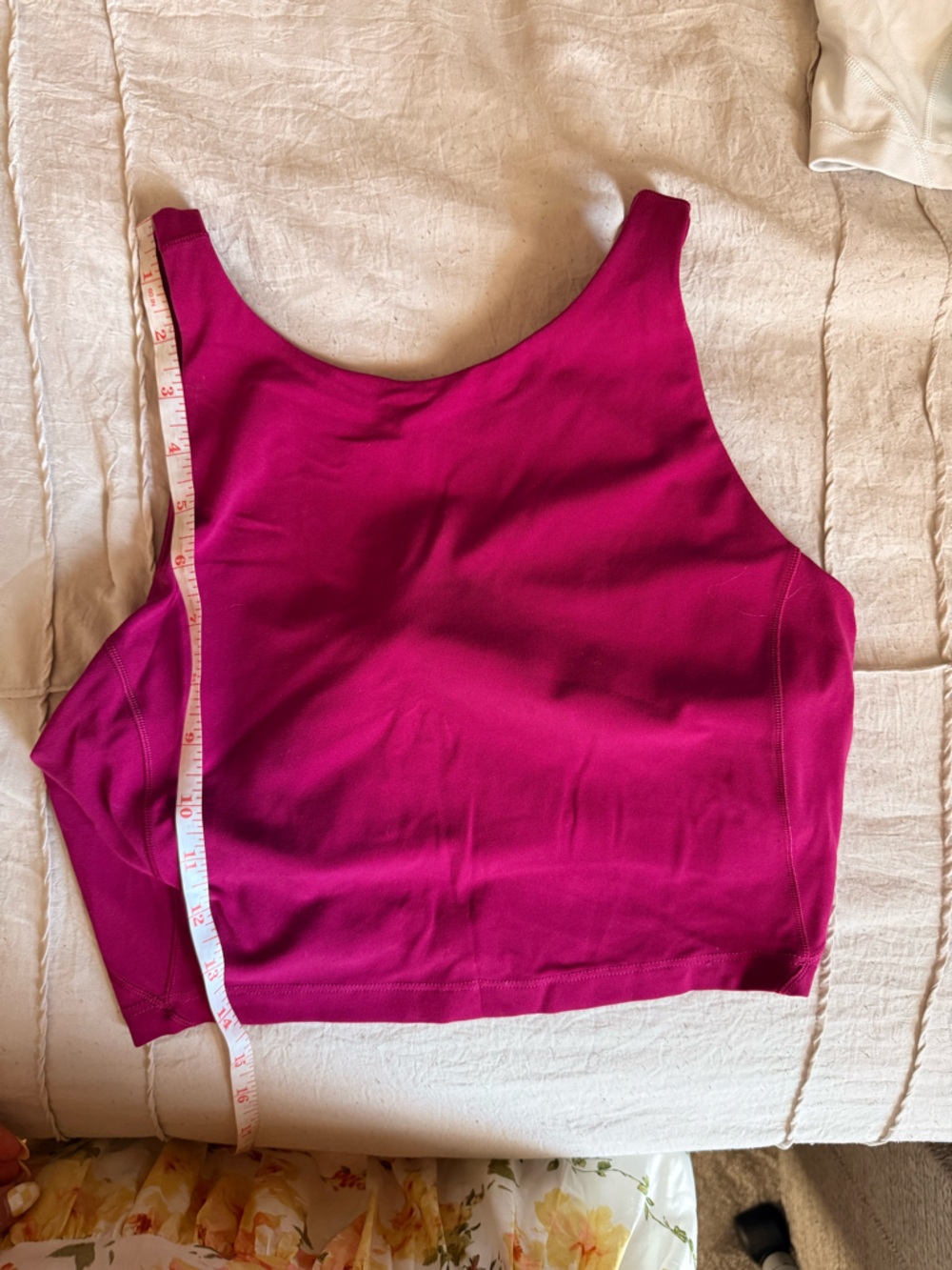 lululemon athletica Sleeveless Crop Tank in Magenta